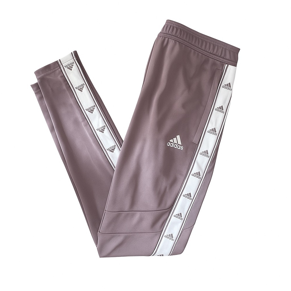 🆕 Adidas | Aeroready Purple Jogger Track Pants with White Logo Stripes NWOT